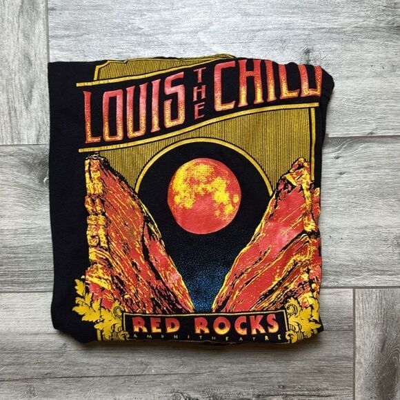 Louis The Child Mens Black Cotton Crew Neck Graphic Long Sleeve T-Shirt Large - Picture 1 of 7